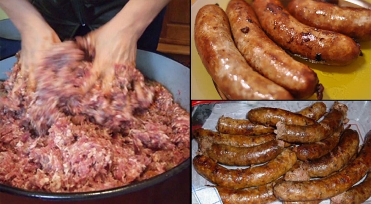 Рецепт домашней колбасы в кишке через мясорубку