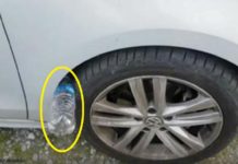 Ha az autód kerekére egy palack van rögzítve, légy figyelmes!